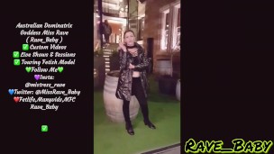 Sexy Smoking Domme gets playful in pvc boots and fishnets