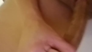 Chubby girl squirts while she takes dildo