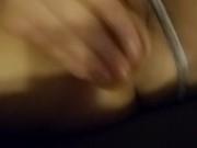 Roughly fucking pussy with dildo until I squirt everywhere
