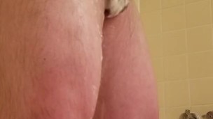 Hairy Chubby Guy Soapy Shower and Jerk 60fps
