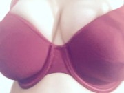 Curvy blonde in black fishnets plays 1/16