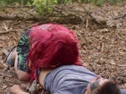 Poison Ivy Batman Kiss and Rides his Cock to Creampie on a Forest Lake 3/16
