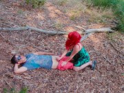 Poison Ivy Batman Kiss and Rides his Cock to Creampie on a Forest Lake 4/16