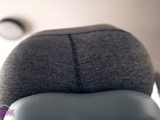 Sexercise, Orgasm on Exercise Bike in Yoga Pants - Ass View + Heart Rate 10/16