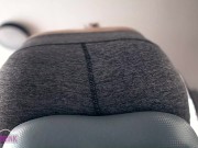 Sexercise, Orgasm on Exercise Bike in Yoga Pants - Ass View + Heart Rate 12/16
