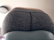Sexercise, Orgasm on Exercise Bike in Yoga Pants - Ass View + Heart Rate 14/16