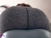 Sexercise, Orgasm on Exercise Bike in Yoga Pants - Ass View + Heart Rate 2/16
