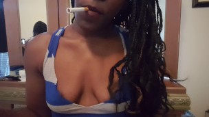 Small Tits Joy Smoking Fetish