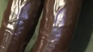 playing with my new dildos