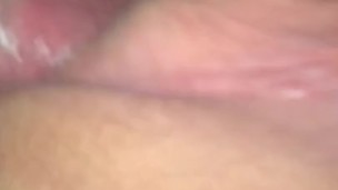 Cheeky Quickie close up cream pie! Cums all over my pussy!