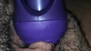 Clit Stimulation on Fat Wet Ebony Latina Pussy