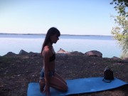 Skinny girl nude exercise outdoor until she squirts 2/16