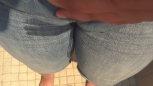 Peeing in my new jeans!