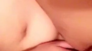 Teen loves squirting on fat dildo