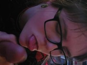 Stepdaughter swallowing fat cock