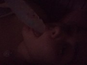 Facefuck with a dildo, gagging and choking