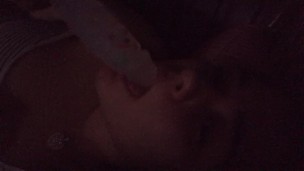 Facefuck with a dildo, gagging and choking