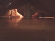 Asian fucking a big toy