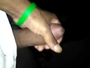 Stroking and pissing while walking home