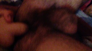 hairy ass getting fucked by a dildo