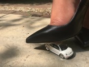Giantess Wearing Sexy Heels Crushes Bug