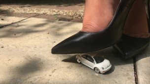 Giantess Wearing Sexy Heels Crushes Bug
