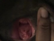 Tickling my clit plus a little fart surprise lol