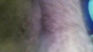 Trying to cum in the car with a spray bottle