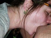 Fucking step daughters mouth while moms out with huge cumshot. 14/16