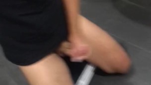 Jerking Off at the Airport Toilet