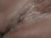 Hot girl playing with wet pussy and fantasy sperm
