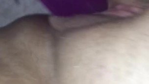 Fucking myself with thick 8inch dildo