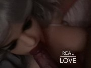 Real Doll Sucks Big Cock. Gorgeous Sex Toy Blowjob