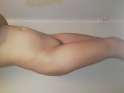 SEXY TINY TEEN PISSES AND PLAYS WITH PUSSY IN THE BATH 2/16