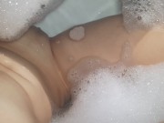 SEXY TINY TEEN PISSES AND PLAYS WITH PUSSY IN THE BATH 4/16