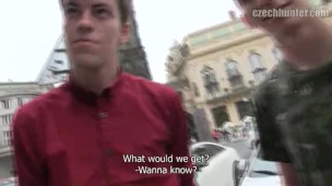  CZECH HUNTER 371 - Straight Friends Dared To Suck & Fuck Each Other For Some Good Money