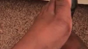 Ebony Feet and Dildo