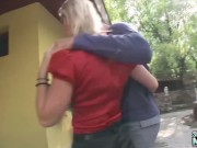 Blonde bombshell Bianca Lovely has threesome with neighbour 1/16