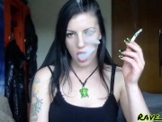 Cigarette smoking in my office until I choke on smoke - teaser