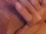 Rubbing big clit
