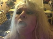 Bedroom Delight. Enjoying chain smoking on my soft bed. Join me...? 11/16