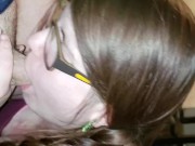 Throat fucking wife with toy play