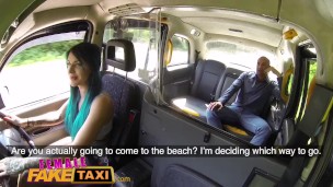 Female Fake Taxi Busty tattooed drivers ass fucked by Australian hunk