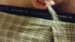 Pissing while jacking off my cock wishing I had a bitchs mouth to piss in