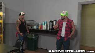 RagingStallion Muscle Hunk Daddy Analized His Friend In A Store