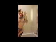 Kleio Valentien gets wet in the shower and masturbates for webcam 16/16