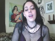 Fingering myself and moaning with gloves on (retro show)