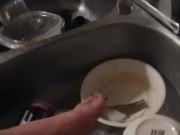 Pissing on dishes and feet