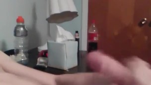 Petite boy with nice ass spreads his ass and cums