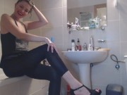 Ass fetish while in the bathroom - sexy ass tease EroticTanya 6/16